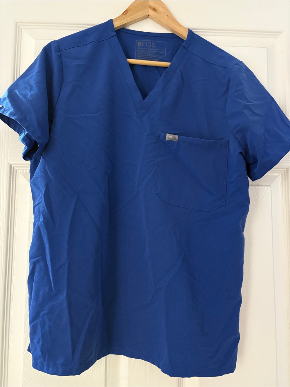 Figs Catarina Scrub Top in Royal Blue